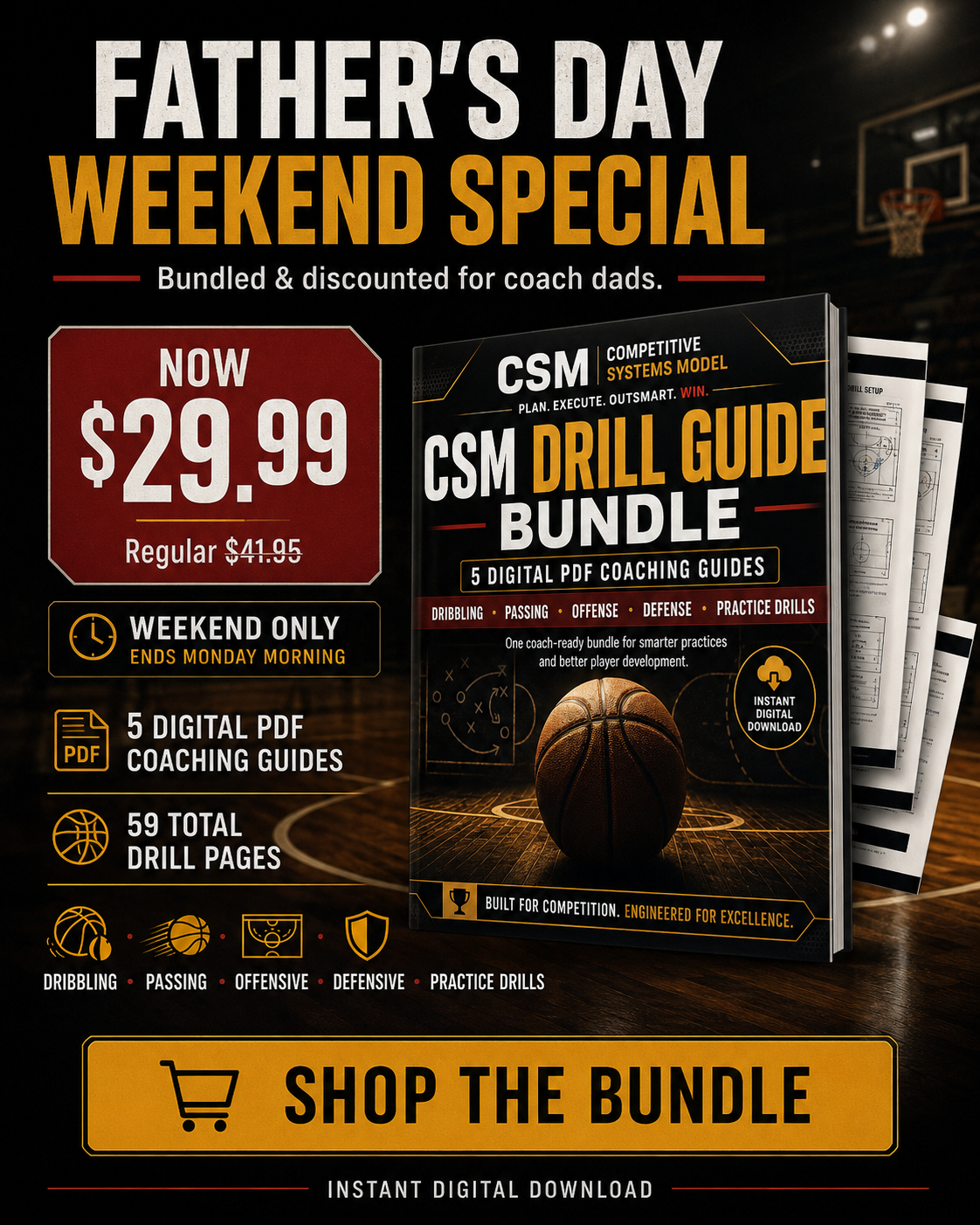 Father's Day Coach Dad Special 59-page CSM drill guide bundle promo