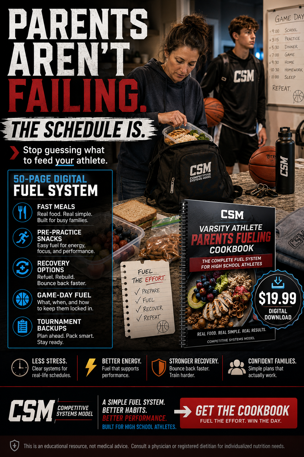 CSM Varsity Athlete Parents Fueling Cookbook